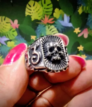 Anillo Acero Calavera número 13