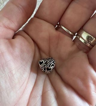 Charm Corazón Filigrana Plata