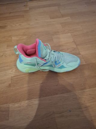 Zapatillas Baloncesto Verdes y Rosas