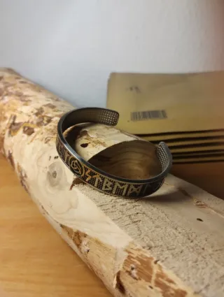 Pulsera Vikinga Acero Runas triqueta