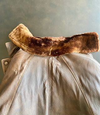 Chaqueta aviador cuero marrón 