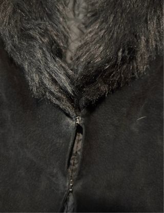 Chaqueta Mango Negra Pelo Años 2000