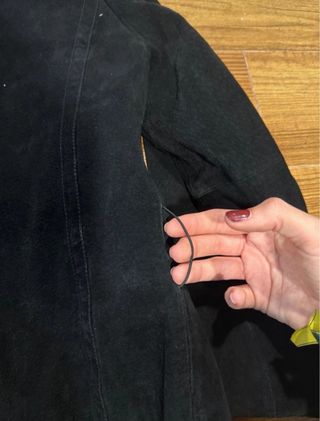 Chaqueta Mango Negra Pelo Años 2000