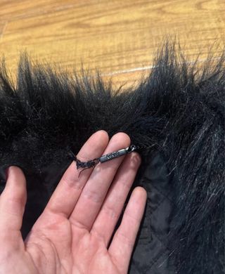 Chaqueta Mango Negra Pelo Años 2000