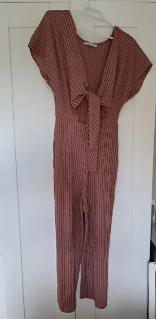 Mono Pull&Bear rosa rayas talla M