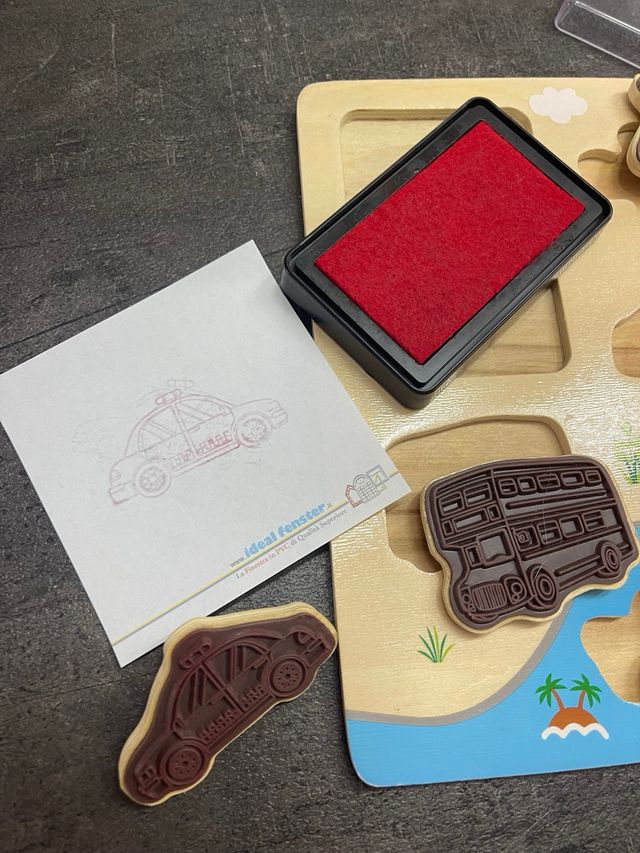 Puzzle in legno con veicoli