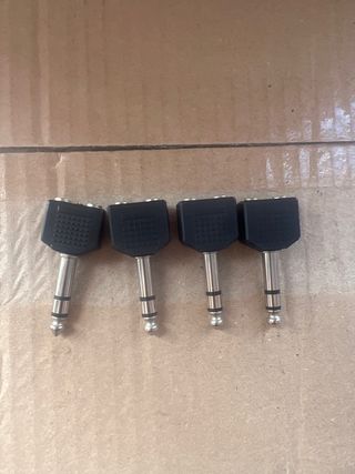 Lote 4 adaptadores Jack 6.5mm a 3.5mm Doble