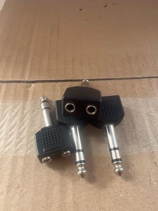 Lote 4 adaptadores Jack 6.5mm a 3.5mm Doble
