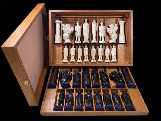 Scacchi ANRI Toriart Romani Teutoni con Scacchiera