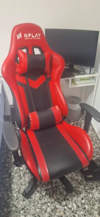 Silla Gaming NPLAY Roja y Negra
