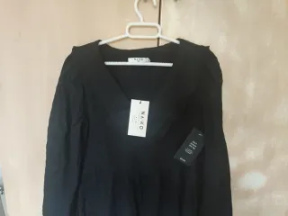 Vestido NA-KD negro cuello solapa talla XL