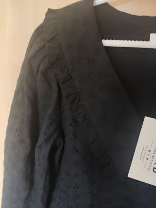 Vestido NA-KD negro cuello solapa talla XL