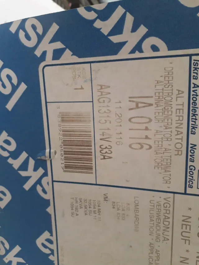 Alternador Iskra 14V 33A