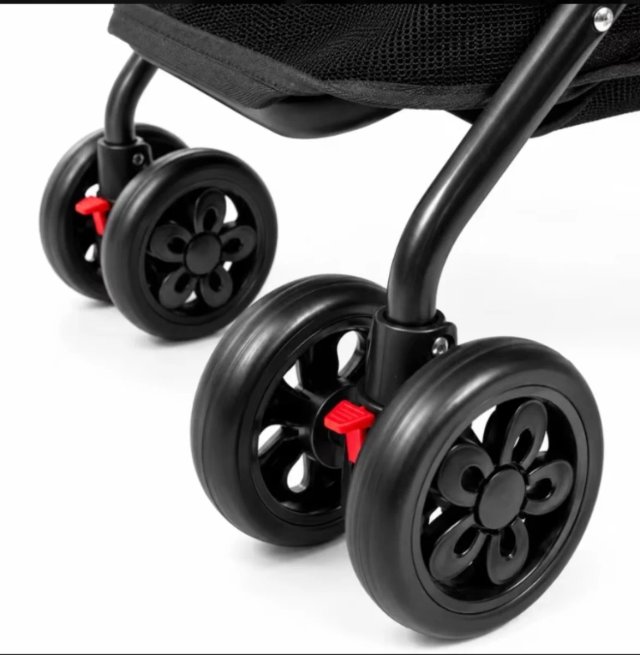 Cochecito para perros negro