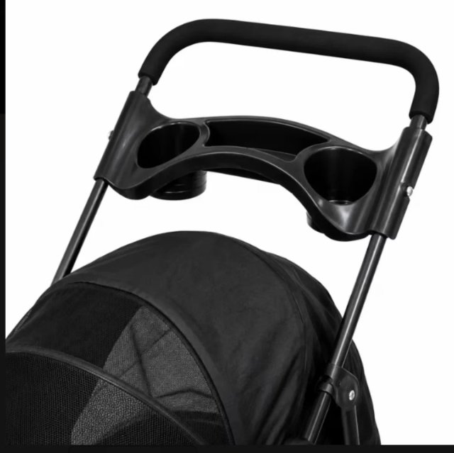 Cochecito para perros negro