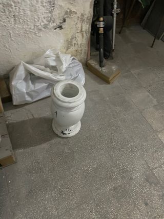 Vaso fiori cimitero ceramica metallo