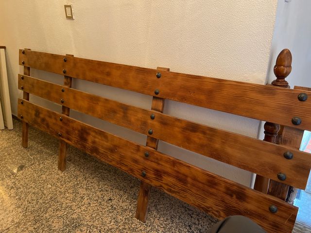 Cabecero rústico madera maciza