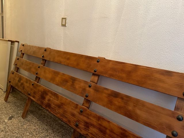 Cabecero rústico madera maciza