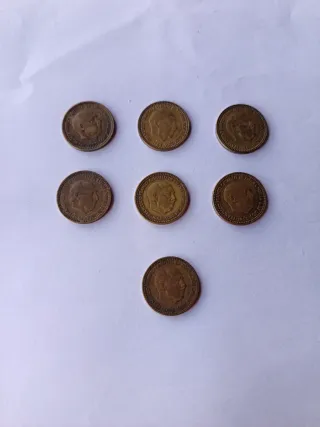 7 Monedas 1 Peseta 1953