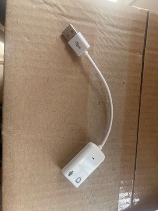 Tarjeta Sonido USB Externa Micrófono Auriculares