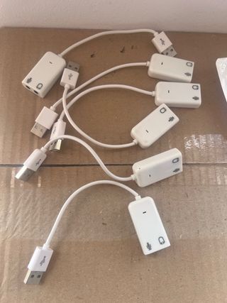 Tarjeta Sonido USB Externa Micrófono Auriculares