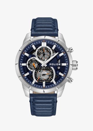 Reloj Police Cronógrafo Azul y Plateado