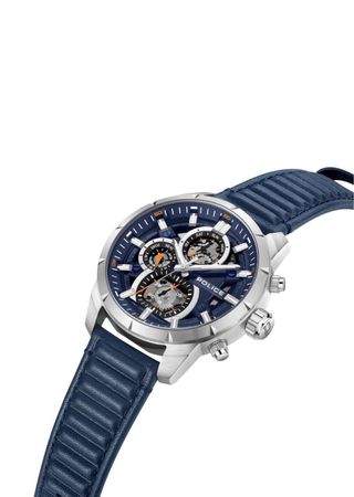Reloj Police Cronógrafo Azul y Plateado