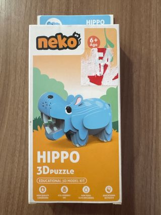 juego Puzzle 3D Hippo Neko 6+ años