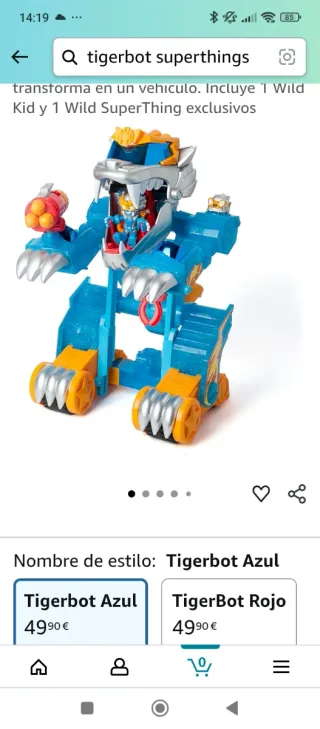 Juguete Tigerbot Azul Superthings nuevo a estrenar
