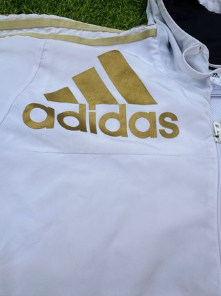 Chaqueta Adidas Vintage Blanca y Dorada
