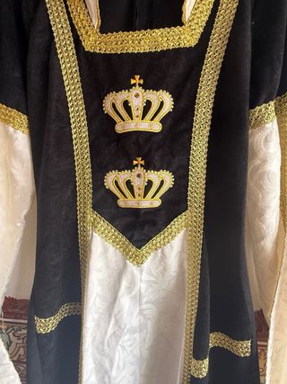 Traje Medieval Reina Blanca  color negro Talla S