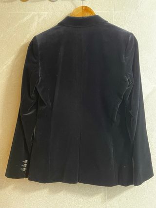 Americana Terciopelo Massimo Dutti Negra