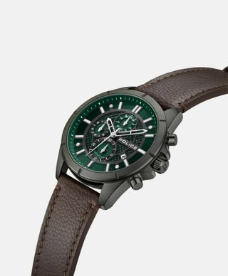 Reloj Police Hombre Verde y Marrón