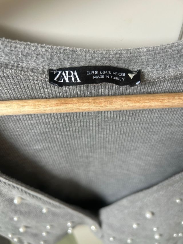 Chaqueta torera gris perlas