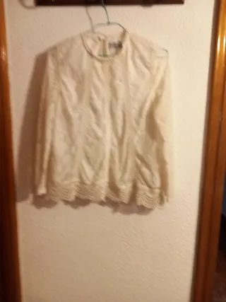 BLUSA DE VESTIR DE ENCAJE TALLA 40 NOENVIO 