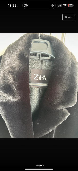 Abrigo pelo sintético Zara marrón