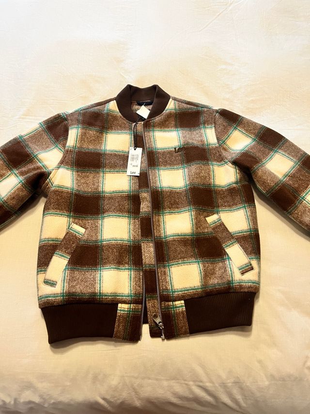 Chaqueta Bomber Lana Lee Beige/Marrón