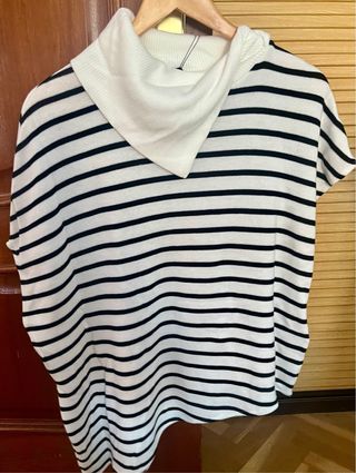 Jersey Zara Rayas Cuello Alto Talla M