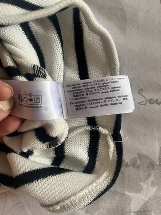 Jersey Zara Rayas Cuello Alto Talla M