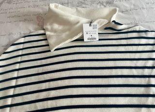 Jersey Zara Rayas Cuello Alto Talla M