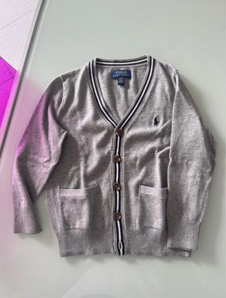 Cardigan Ralph Lauren bimbo grigio