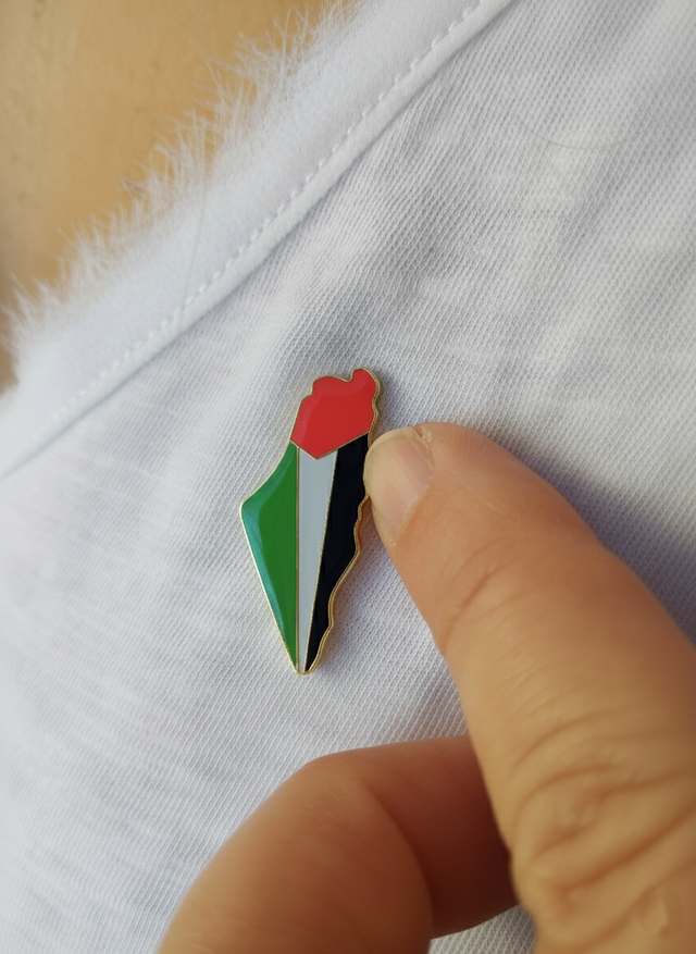 Pin broche territorio Palestina. De Acero