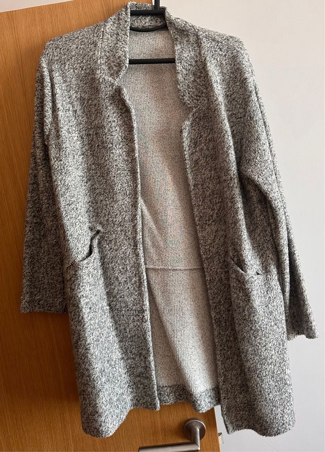 Abrigo fino jaspeado gris