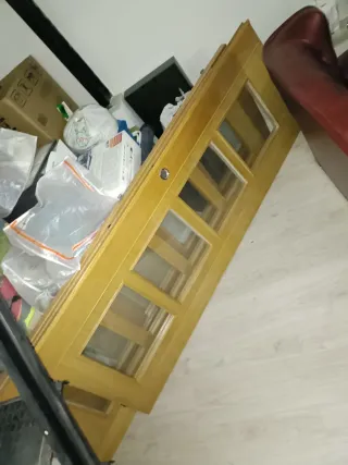3 Puertas Madera Maciza con Cristal