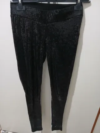 Leggings neri con paillettes