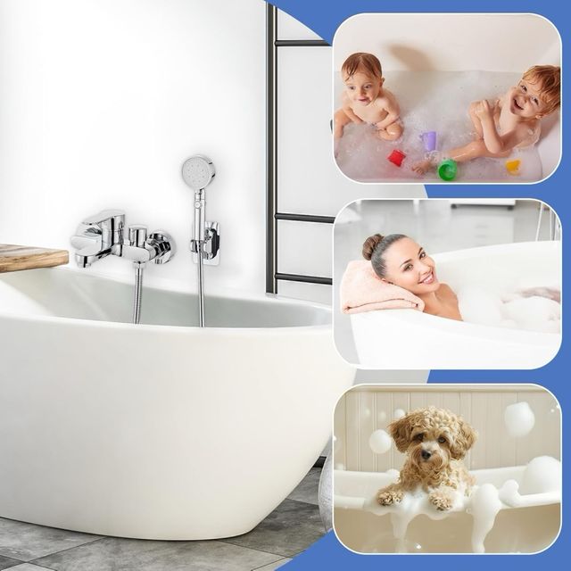 Grifo monomando de ducha con 1,5m de manguera