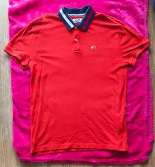 Camiseta Polo Tommy Jeans Roja Talla M