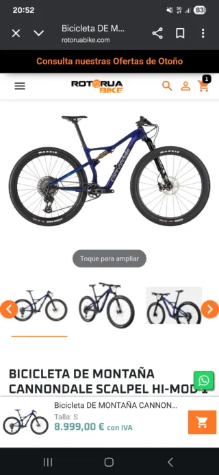 Cannondale Scalpel Hi-Mod 1 2024
Talla m