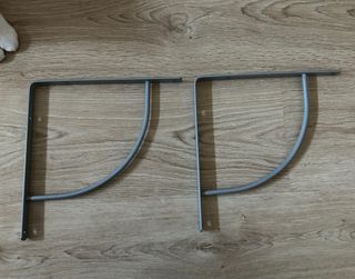 Set di 2 librerie quadrate in metallo grigio