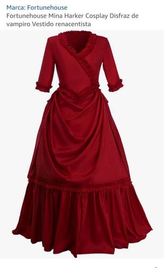 Vestido Renacentista Granate Talla XXXL